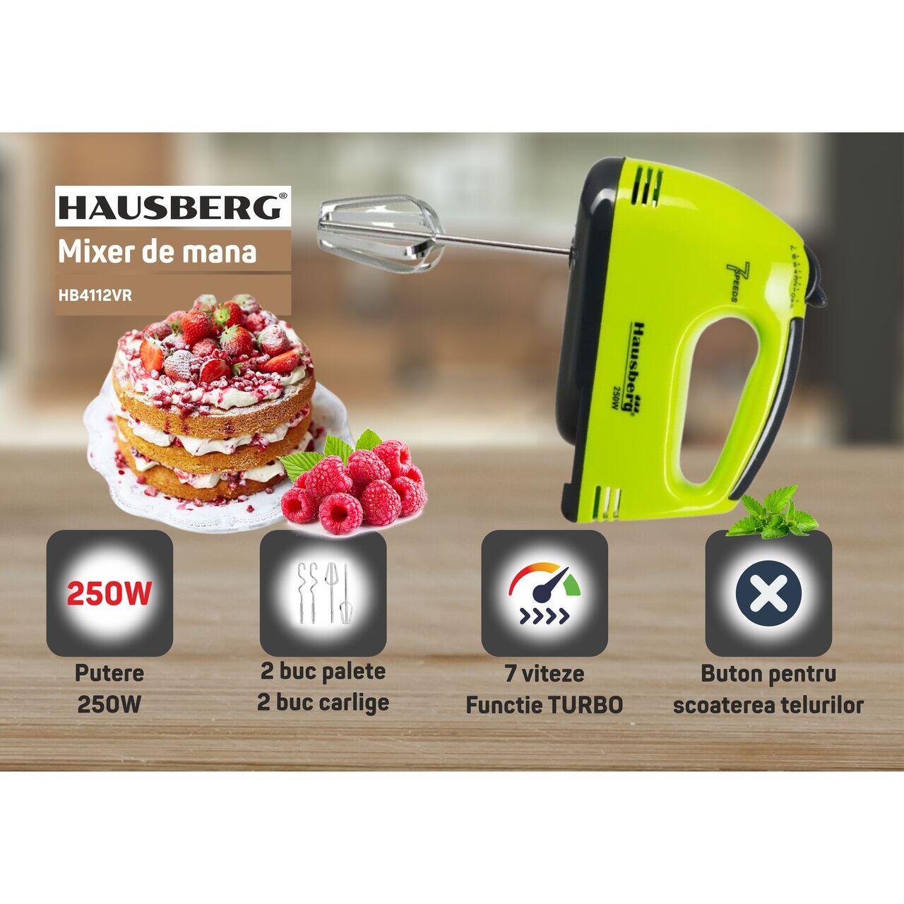 mixer-de-mana-hausberg-hb-4112vr-albverde-250-w mixer-de-mana-hausberg-hb-4112vr-albverde-250-w
